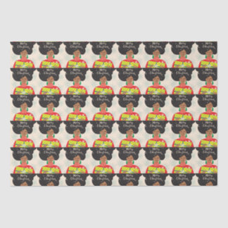 Papier Mousseline Joyeux Noël, Femme noire, Sweat brillant Cadeau