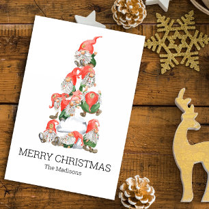 Papier Mousseline Joyeux Noël Funny Gnomes Tree Holiday