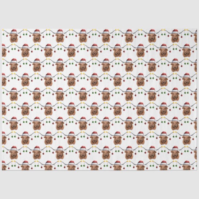 Papier Mousseline Joyeux Noël Hielan Coo (Recto)