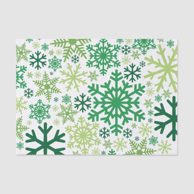 Papier Mousseline Joyeux Noël hiver Motif de flocon de neige (Recto)