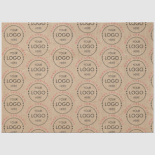 Papier Mousseline Joyeux Noël personnalisé Kraft logo d'entreprise