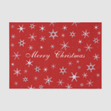 Joyeux Noël Red Snowflakes