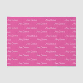 Papier Mousseline Joyeux Noël rose