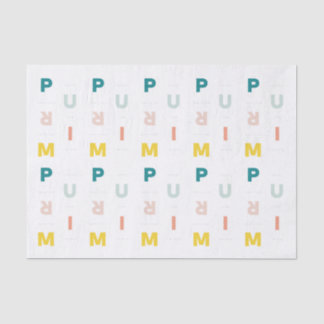 Papier Mousseline Joyeux Purim coloré