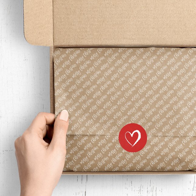 Papier Mousseline Joyeux script de Noël | Couleurs modifiables (Créateur téléchargé)