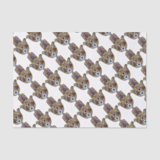 Papier Mousseline Judaica Hamsa Coeurs Fleurs Opal Art Imprimer