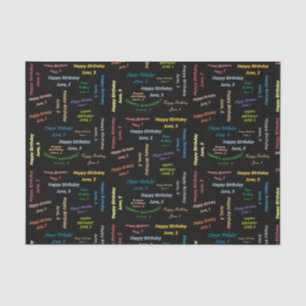 Papier Mousseline Juin, 5 Anniversaire Tissue Paper