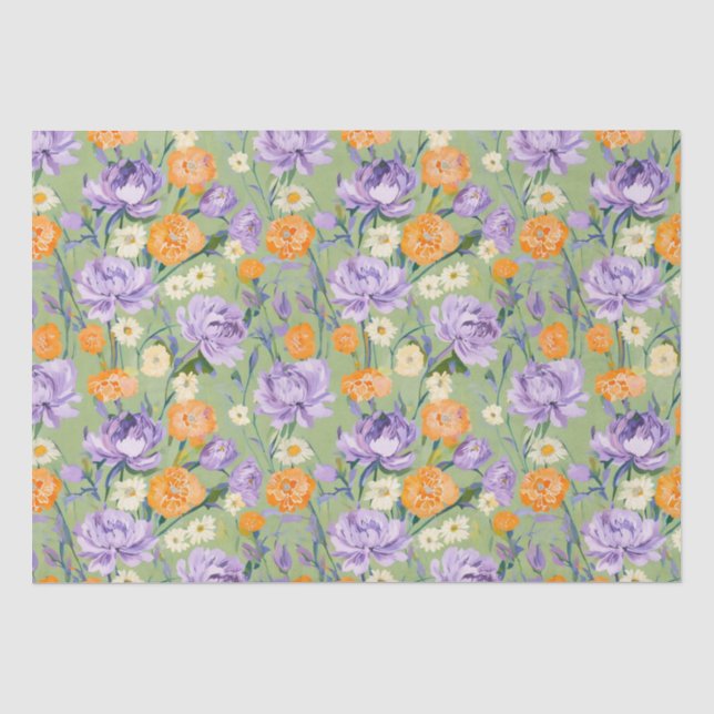 Papier Mousseline Julie Floral (Recto)