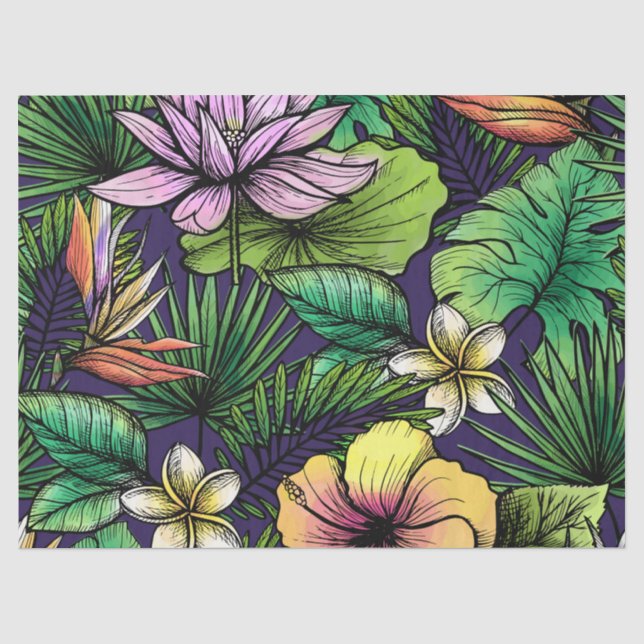Papier Mousseline Jungle (Recto)
