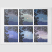 Junk Journal Féerie Ciel Lune Arbres Imaginaire 13