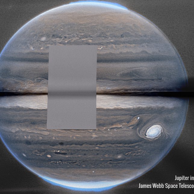 Papier Mousseline Jupiter en infrarouge, télescope spatial James Web (Créateur téléchargé)