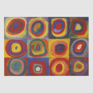 Papier Mousseline Kandinsky Farbstudie Quadrate Carrés colorés