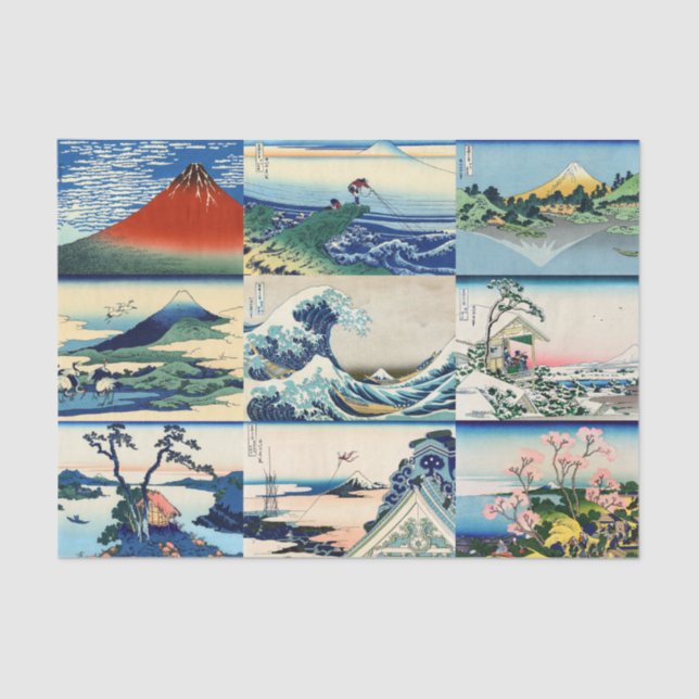 Papier Mousseline Katsushika Hokusai - 36 Vues de la sélection du Mo (Recto)