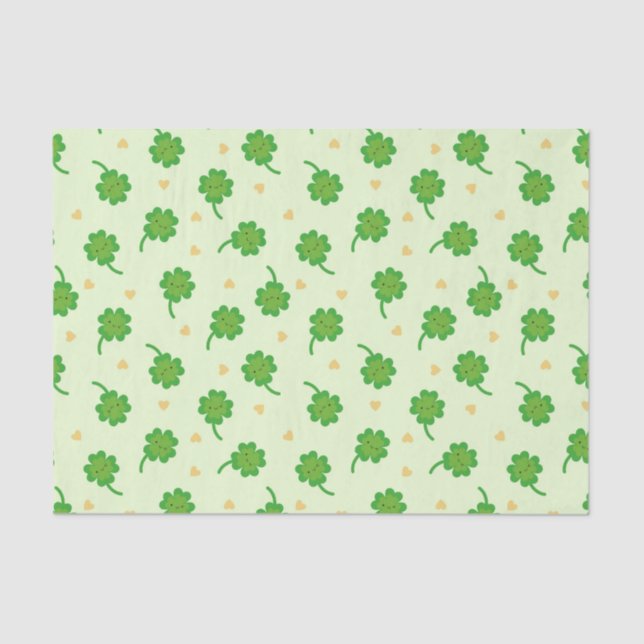 Papier Mousseline Kawaii Lucky Clover (Recto)