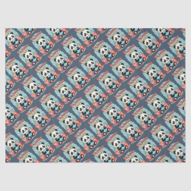 Papier Mousseline Kawaii Panda Pajama Party Cosy Slepov esthétique (Recto)