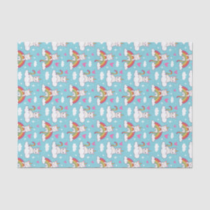Papier Mousseline Kawaii Unicorn Chat Arc-en-ciel Motif Saint Valent