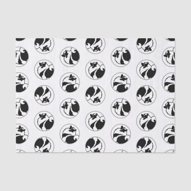 Papier Mousseline Keeshond Graphic Outline mignonne Original Animal  (Recto)
