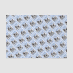 Papier Mousseline Keeshond Paire de Kees Peinture Art animal origina