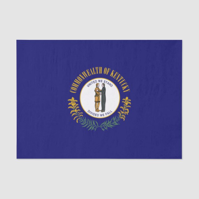 Papier Mousseline Kentucky : Drapeau d'État américain du Commonwealt (Recto)