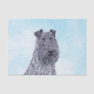 Papier Mousseline Kerry Blue Terrier peinture mignonne Chien d'origi
