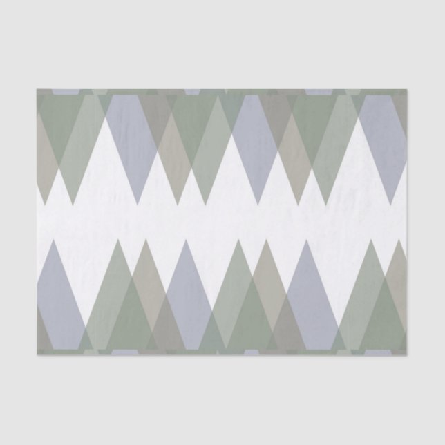 Papier Mousseline Khaki triangles (Recto)