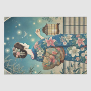 Papier Mousseline kimono&lucioles d'été