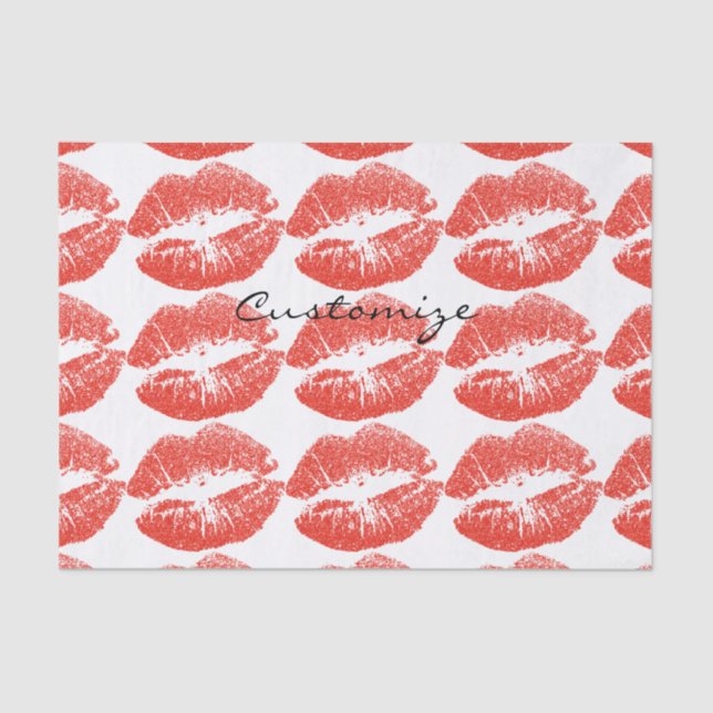 Papier Mousseline Kissing Red lips (Recto)