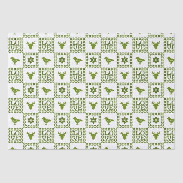 Papier Mousseline Knit nordique Motifs (Recto)