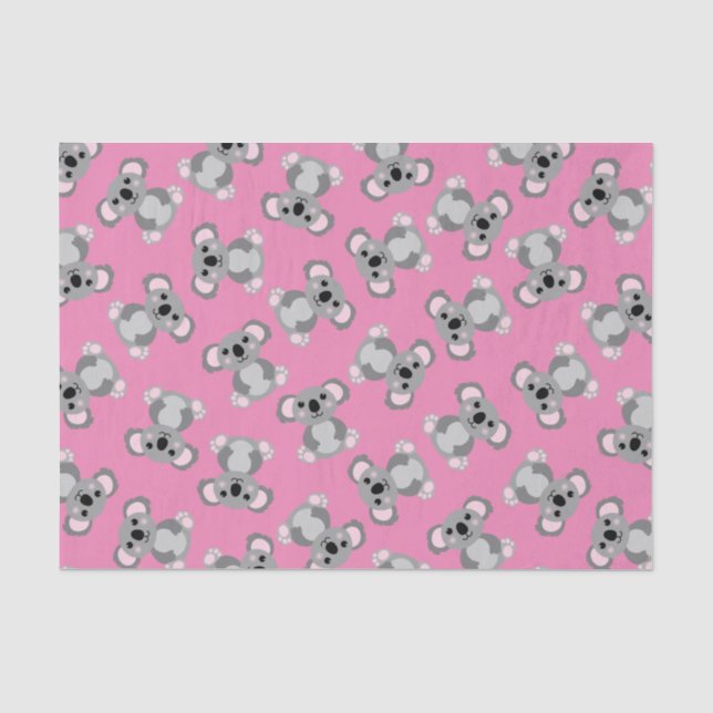 Papier Mousseline Koala Bear Cute Kid Anniversaire (Recto)