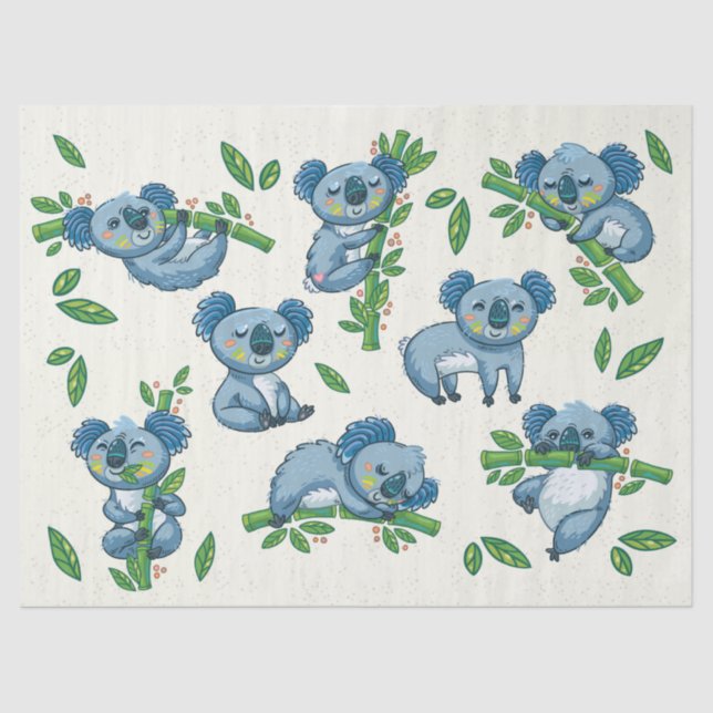 Papier Mousseline Koala Cuties (Recto)