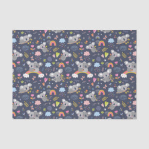 Papier Mousseline Koala Rainbow Love Motif