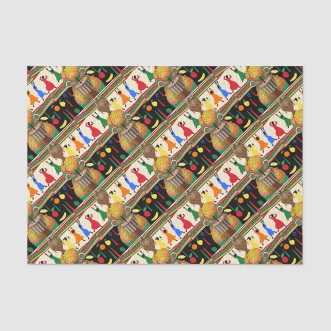 Papier Mousseline Kwanzaa Vacances afro-américaines (Recto)