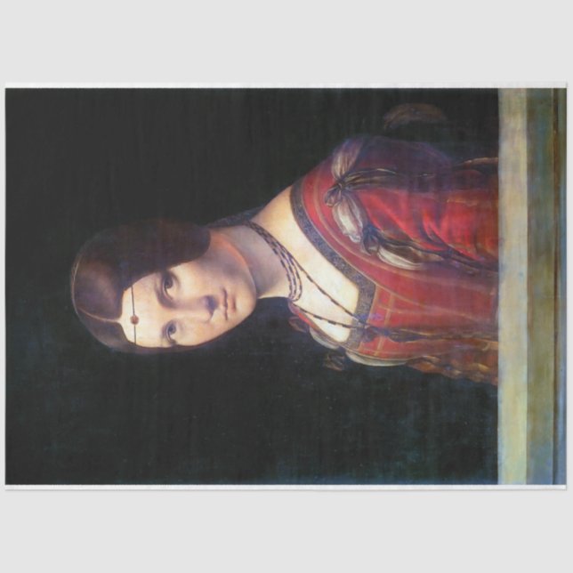 Papier Mousseline La Belle Ferronnière, Léonard de Vinci (Recto)