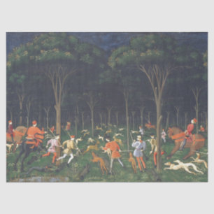 Papier Mousseline La chasse dans la forêt (par Paolo Uccello)