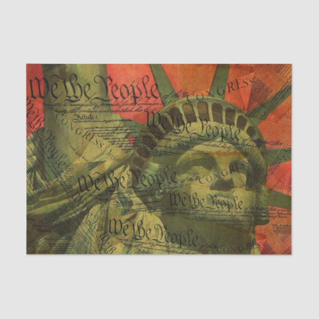 Papier Mousseline La Constitution américaine (Recto)