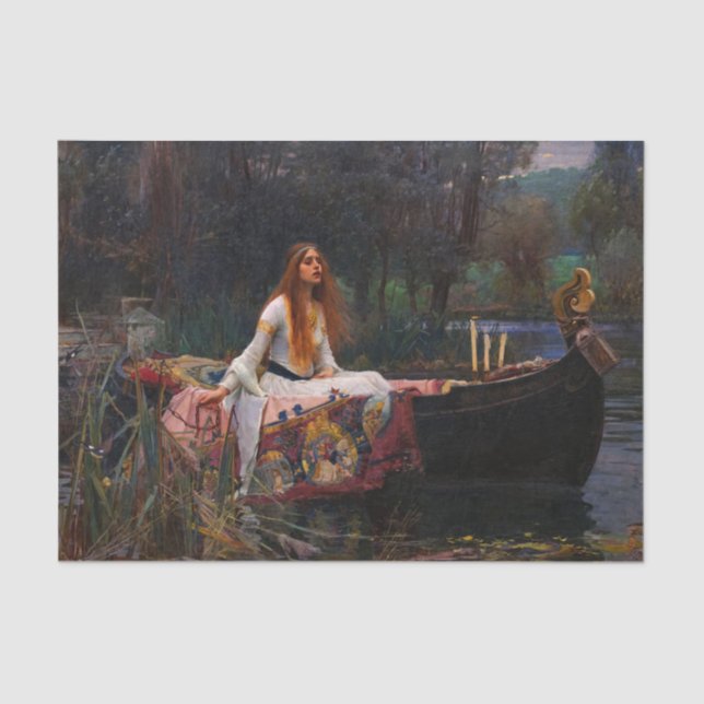 Papier Mousseline La Dame de Shalott par John William Waterhouse (Recto)