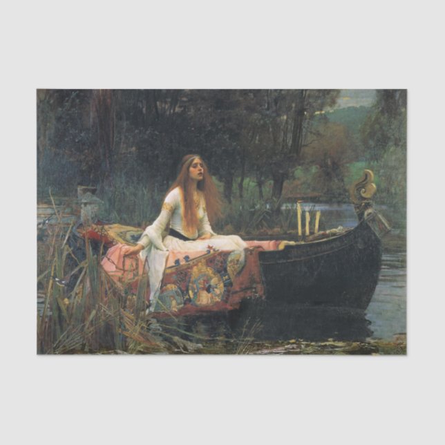 Papier Mousseline La Dame de Shalott, par John William Waterhouse (Recto)