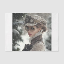 La dame de Steampunk en hiver