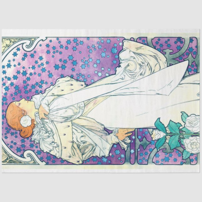 Papier Mousseline La Dame des Camelias, Alphonse Mucha (Recto)