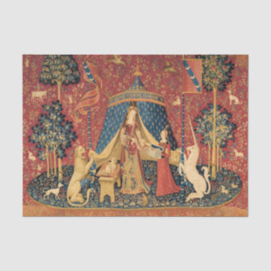 Papier Mousseline La Dame et la licorne par le Vieux Maître