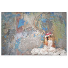 Là, Elle Est Assis Tissu De Découpage