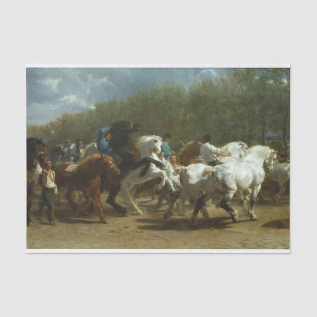 Papier Mousseline La Foire du Cheval de Rosa Bonheur (Recto)
