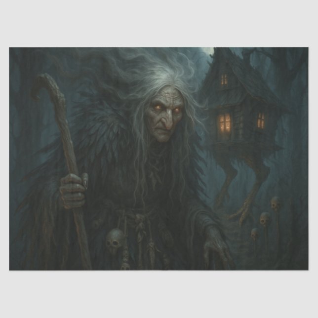 Papier Mousseline La forêt enchantée de Baba Yaga (Recto)