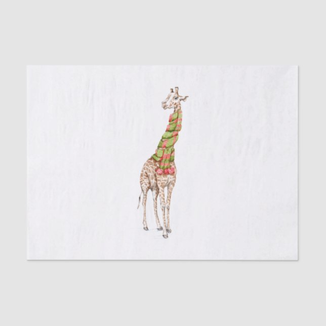 Papier Mousseline La girafe dans une écharpe (Recto)