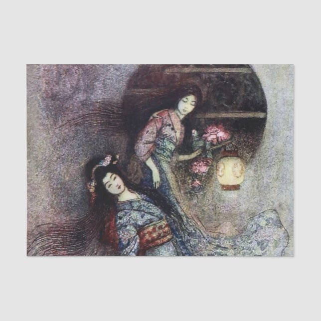 Papier Mousseline "La lanterne de la Paix" de Warwick Goble (Recto)