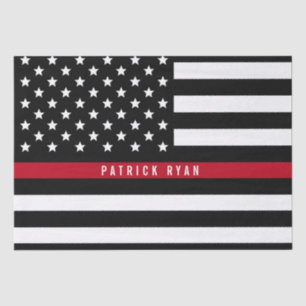 Papier Mousseline La ligne rouge mince drapeau de sapeur-pompier