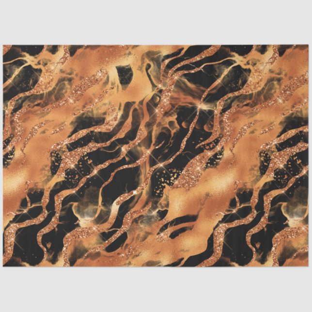 Papier Mousseline La Parties scintillant Tiger Series Design #12 (Recto)