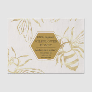 Papier Mousseline La reine vintage d'or a été monogramme