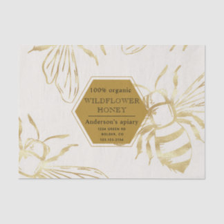 Papier Mousseline La reine vintage d'or a été monogramme