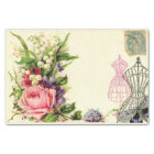 La robe florale française vintage forme le papier